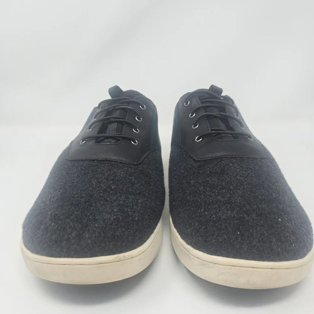OluKai Nohea Moku Hulu Boat Shoes Mens‎ Size 11 Wool Charcoal Slip On Comfort